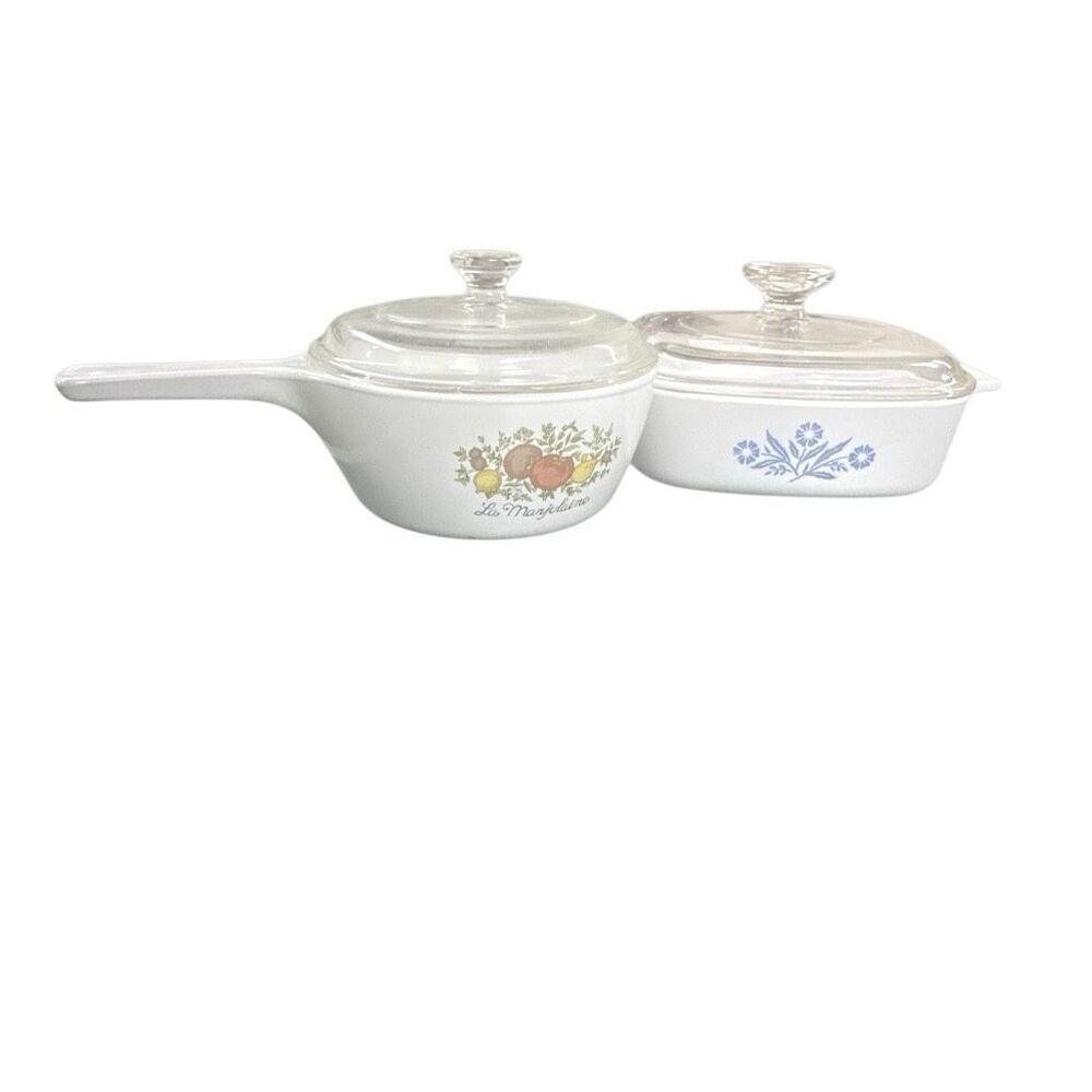CorningWare Spice of Life P-82-B 1 1/2 Pint Casserole Dish Saucepan Set of 2